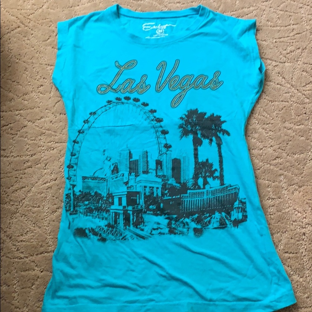 blue las vegas t-shirt (exist; m)